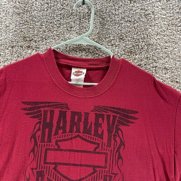 Harley Davidson Motorcycles Shirt Mens Extra Large Red Myrtle Beach SC Hanes VTG - Picture 3 of 10
